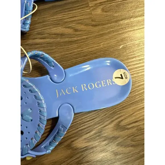 Jack Rogers NWOT Blue Georgica Jelly Sandals - Picture 3 of 5